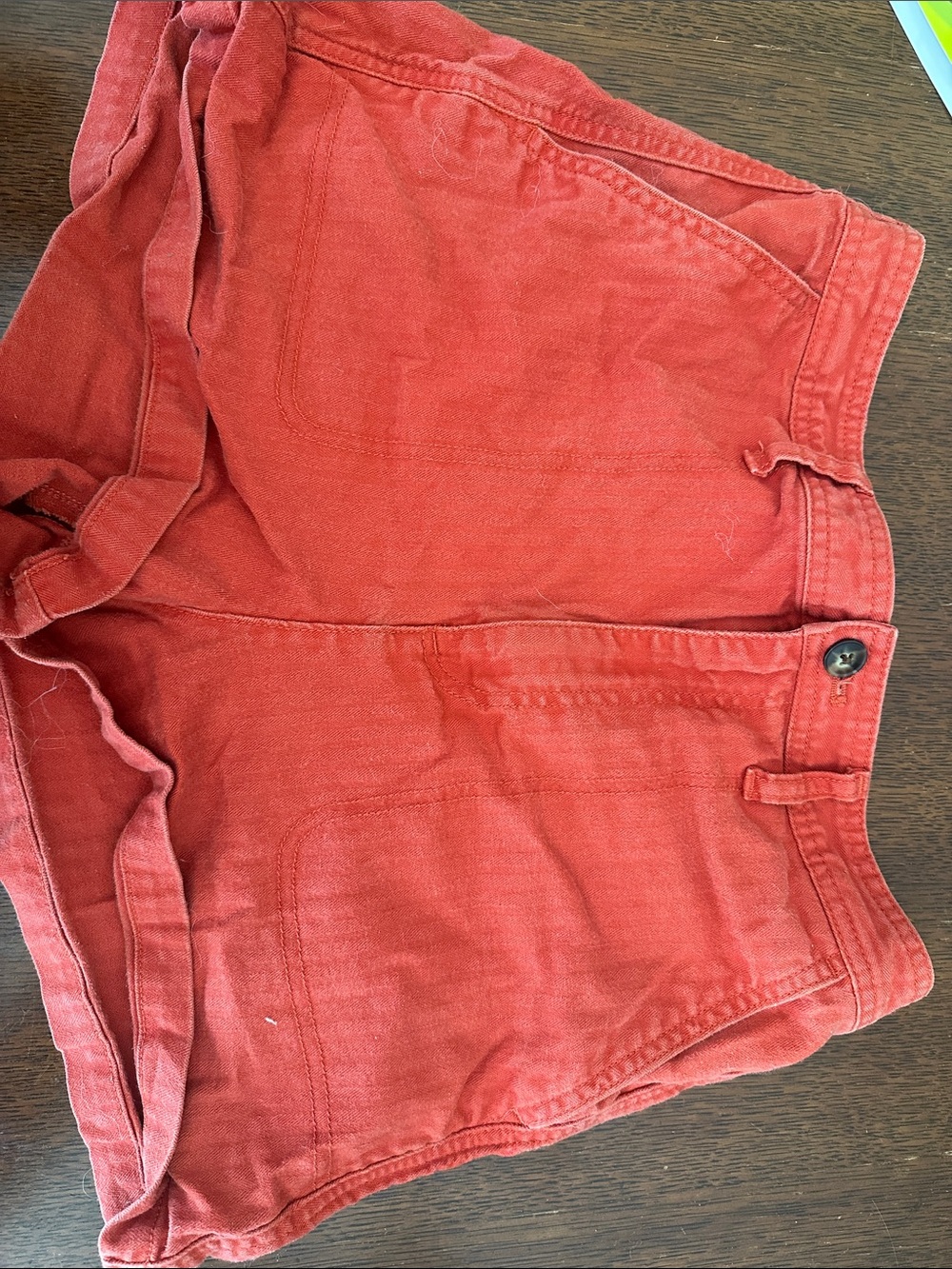Madewell Burnt Orange Elastic Waist Shorts